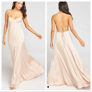 NWT Godshaw Goddess Gown Champagne Small